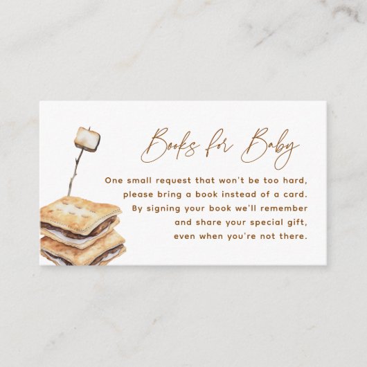 Camping Smore Fun Baby Duschbücher für Baby Begleitkarte (Vorderseite)