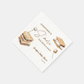 Camping Smore Fun Baby Dusche Serviette (Ecke)