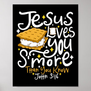 Camping Smore Jesus liebt dich John Bibelvers Chr Poster