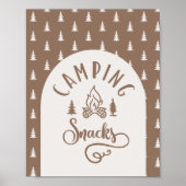 Camping Snacks One Happy Camper Geburtstag Poster (Vorne)