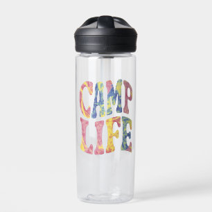 Camping Sommer Mädchen Camp Leben Tie-Die Retro  Trinkflasche
