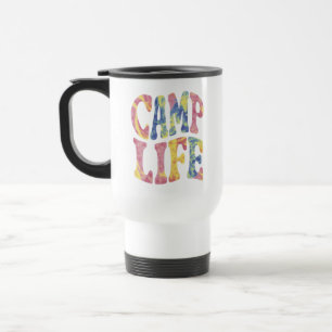 Camping Sommer Mädchen Camping Leben Tie-Dye Retro Reisebecher