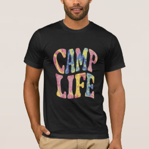 Camping Sommer Mädchen Camping Leben Tie-Dye Retro T-Shirt