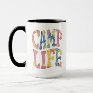 Camping Sommer Mädchen Camping Leben Tie-Dye Retro Tasse
