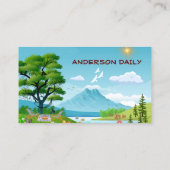 Camping Sommerabenteuer Natur Inspiriert Visitenkarte (Rückseite)