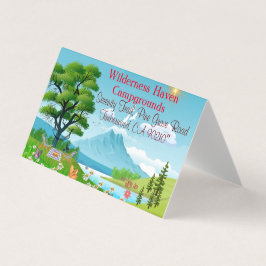 Camping Sommerabenteuer Natur Inspiriert Visitenkarten