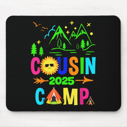 Camping Sommerferien Crew Cousin Camp 20 Mousepad (Vorne)