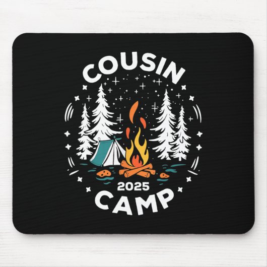 Camping-Sommerurlaub-Crew-Cousin-Camp 2025 Mousepad (Vorne)