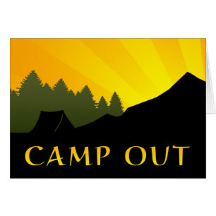Camping-Sonnenuntergangsszene