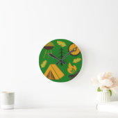 Camping-Spaß-Aktivitäten Runde Wanduhr (Zuhause)