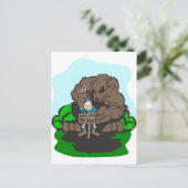 Camping Spaß Postkarte (Stehend Vorderseite)