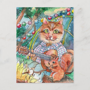 Camping Spaß Postkarte