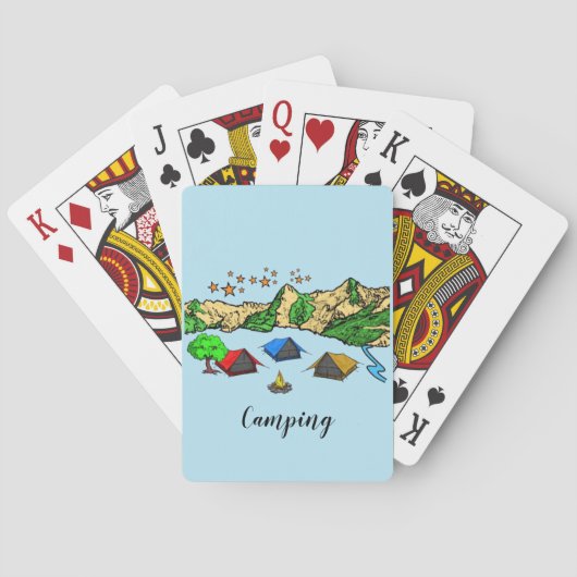 Camping-Spielkarten Spielkarten (Rückseite)