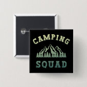 Camping Squad Camping Trip Gebirge Außenbereich Button (Vorne & Hinten)