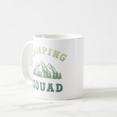 Camping Squad Camping Trip Gebirge Außenbereich Kaffeetasse (Vorderseite Links)