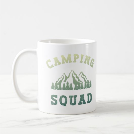 Camping Squad Camping Trip Gebirge Außenbereich Kaffeetasse (Links)