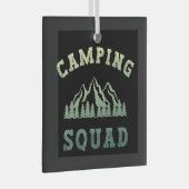 Camping Squad Camping Trip Gebirge Außenbereich Ornament Aus Glas (Vorderseite Rechts)