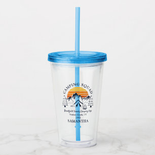 Camping Squad Custom Family Vacation Swag Acryltrinkbecher