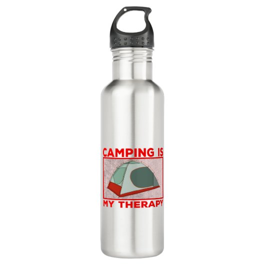 Camping Squad Edelstahlflasche (Vorderseite)