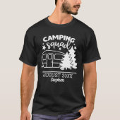 Camping-Squad-Familie Wiedersehen mit Anhänger und T-Shirt (Vorderseite)