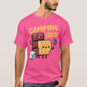 Camping Squad Funny Chocolate Marshmallow S T-Shirt