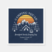 Camping Squad Matching Family Vacation Custom Serviette (Vorderseite)