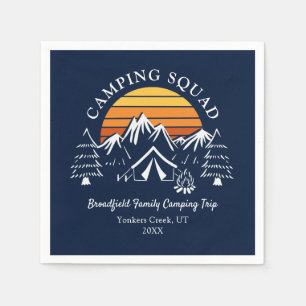 Camping Squad Matching Family Vacation Custom Serviette