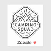 Camping-Squad passend Sommerlager Aufkleber (Blatt)