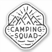 Camping-Squad passend Sommerlager Aufkleber (Vorderseite)