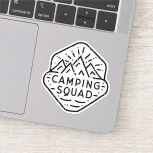 Camping-Squad passend Sommerlager Aufkleber
