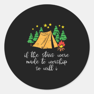 Camping Stars, die Christlichen Camper Männer anbe Runder Aufkleber