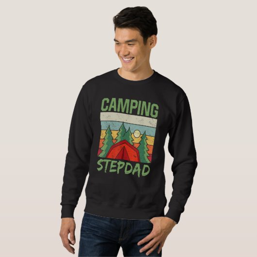 Camping Stepdad Campfire Camp Camper Campsite Sweatshirt (Vorne ganz)