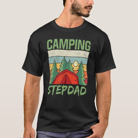 Camping Stepdad Campfire Camp Camper Campsite T-Shirt (Vorderseite)