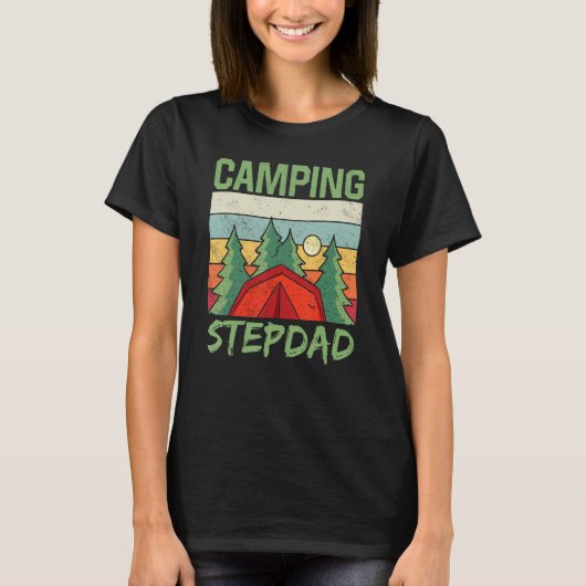 Camping Stepdad Campfire Camp Camper Campsite T-Shirt (Vorderseite)