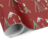 Camping Stickman Geschenkpapier (Rolleneckpunkt)
