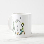 Camping Stickman Kaffeetasse (Vorderseite Links)