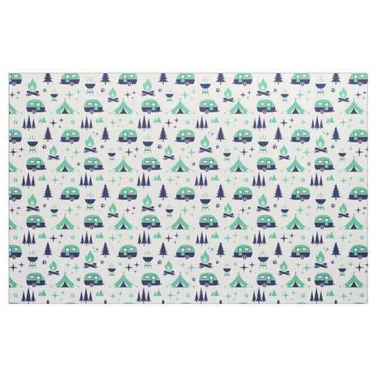 Camping Stoff (Fat Quarter (45,7 x 55,9 cm))