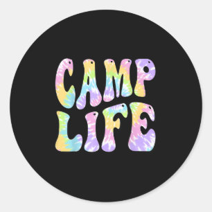 Camping Summer for Girls Sommer Camp Krawatte die Runder Aufkleber