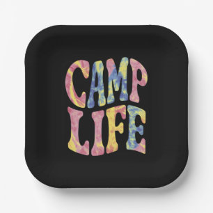 Camping Summer Girls Camp Krawatte Die Retro Pappteller
