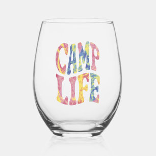 Camping Summer Girls Camp Krawatte Die Retro Weinglas Ohne Stiel