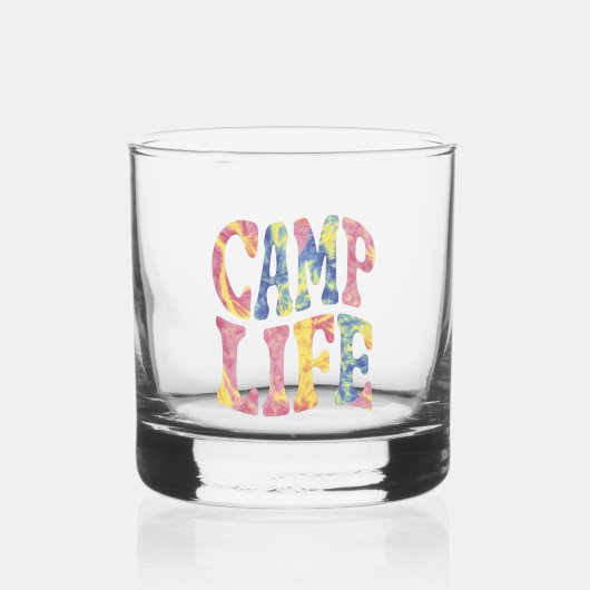 Camping Summer Girls Camp Krawatte Die Retro Whiskyglas (Vorderseite)