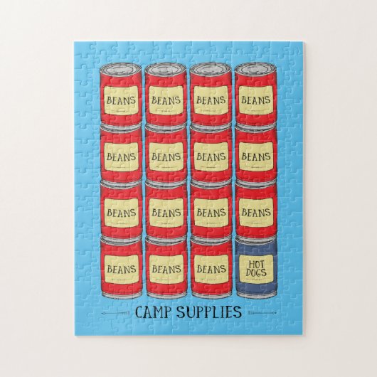 Camping Supplies Baked Beans Fun Puzzle (Vertikal)