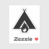 Camping-Symbol Aufkleber (Blatt)