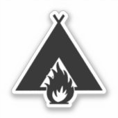 Camping-Symbol Aufkleber (Vorderseite)