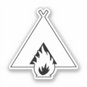 Camping-Symbol Aufkleber (Vorderseite)