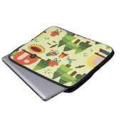 Camping-Szene, nahtlos Vintages Muster Laptopschutzhülle (Vorne Knopf)