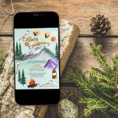 Camping-Szene ruft alle Campers Girls zum Geburtst Einladung