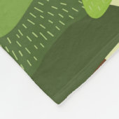 Camping-Szene - Wohnwagen, Camping-Stühle, Feuerpl Fleecedecke (Ecke)