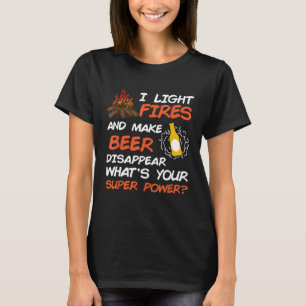 Camping T Shirt Ich zünde Brände an und mache Bier