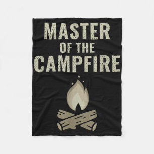 Camping T Shirt Master of the Campfire Geschenk Fleecedecke